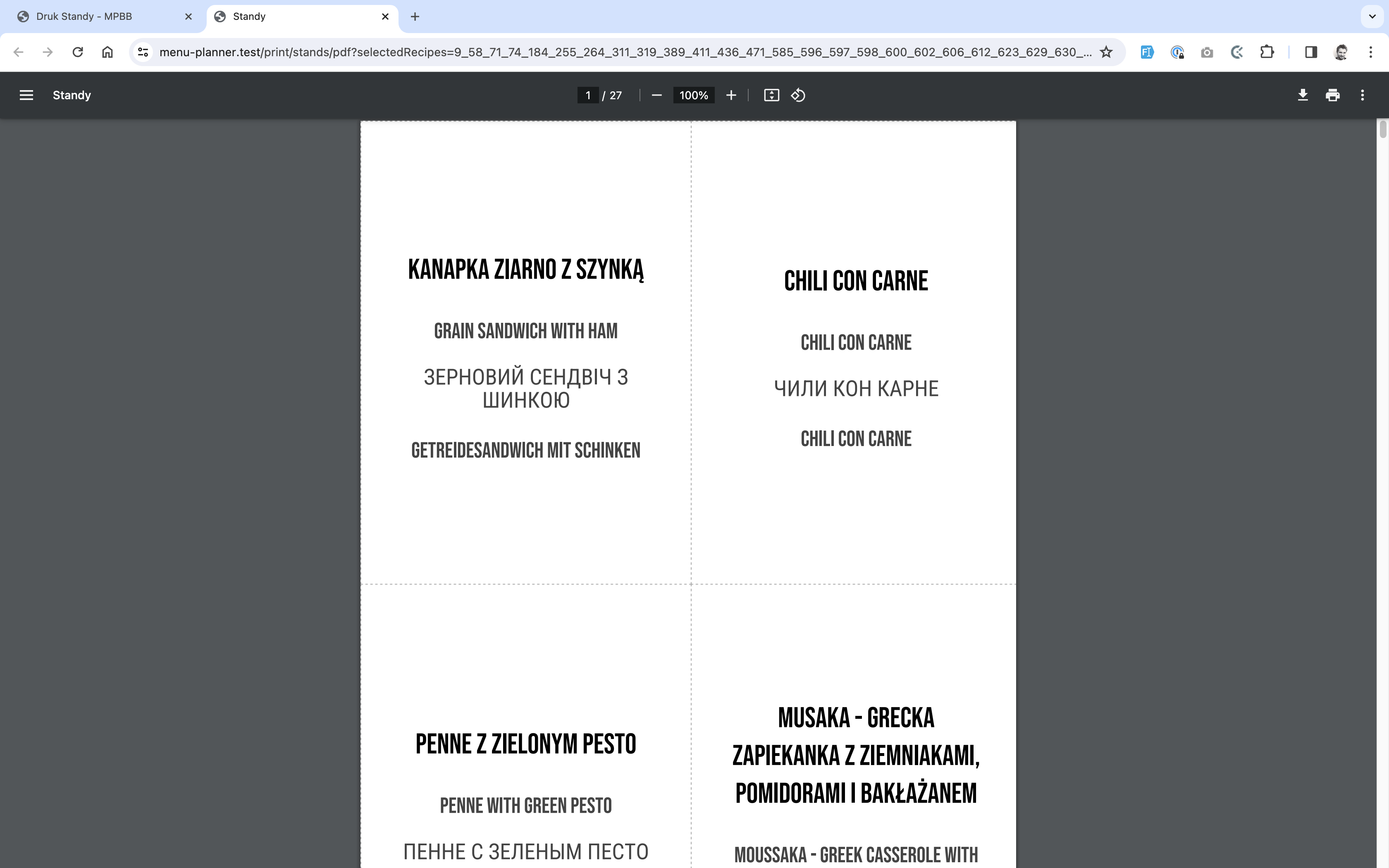 Menu Planner